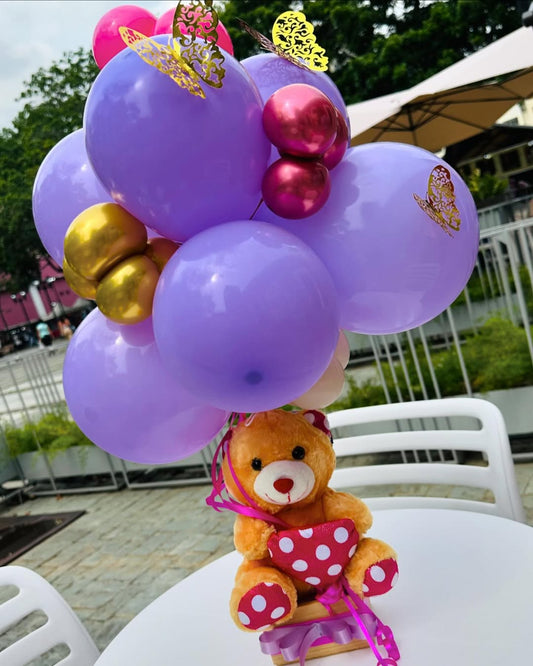 Arreglo Capadocia con Globo y Peluche – Detalles para Sorprender