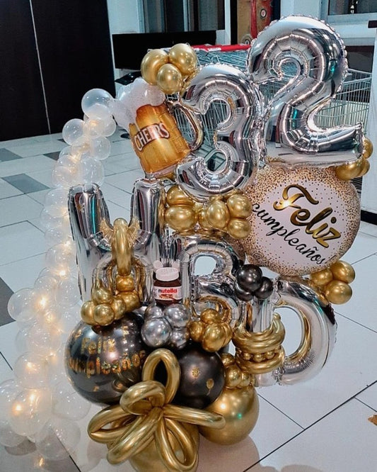 Arreglos de globos - Feliz cumpleaños papá