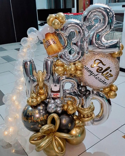 Arreglos de globos - Feliz cumpleaños papá