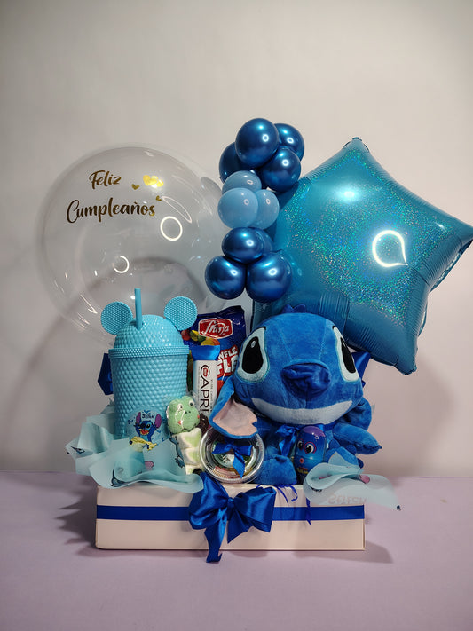 Box Stitch Cumpleaños con Peluche, Termo y Golosinas – Regalo Original