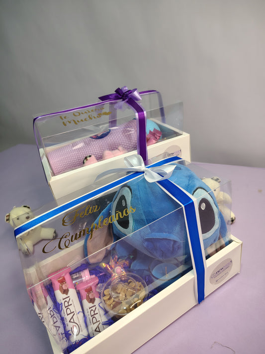 Stitch Birthday Box con Peluche, Golosinas y Chocolates – Regalo de Cumpleaños