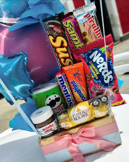 Arreglo con Globos y Golosinas – Endúlzala con Estilo