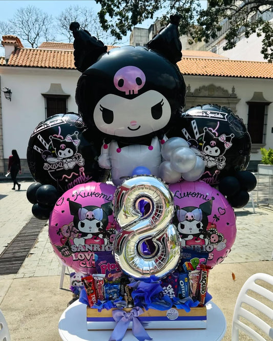 Arreglo Kuromi con Globos y Golosinas – Edición Especial