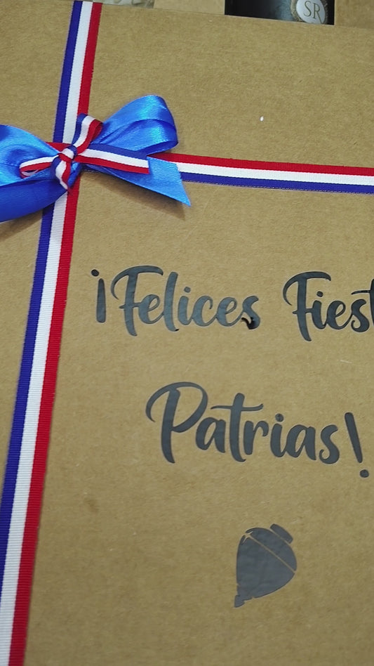 Box Orgullo Patrio con Vino y Copa Elegante – Regalo Chileno en Santiago